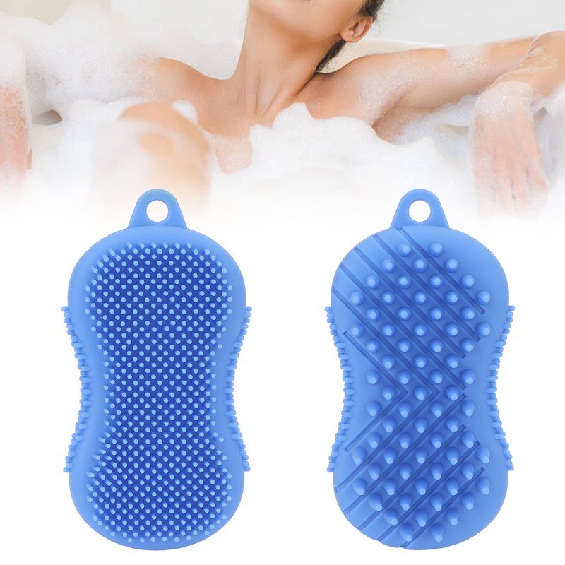 Silicone Bath Brush Men Women Soft Double Sided Exfoliating Massage