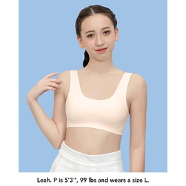 SALIA GIRL Training Bras for Girls 10-16 Sports Seamless Bra Design with Removable Padding Bras-Large