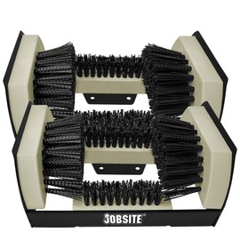 JobSite The Original Boot Scrubber - All Weather Industrial Shoe Cleaner & Scraper Brush - 2 Pack