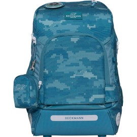Beckmann ACTIVE AIR FLEX Ergonomic School Backpack for Kids –Lightweight, Adjustable, Expandable – Healthy Posture, Durable – Ages 6-8, Elementary 1st & 2nd grade. 20-25 lt. JUNGLE GAME, GREEN