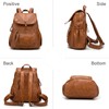 Monitika Women's Leather Waterproof Large Capacity Fashion Leisure School Backpacks,