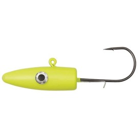 Kinetic Sea Bullet Jig Head Pack of 2 Lead-Free Jig Head 40 g - 100 g Saltwater Jig Head Jig Hook (Yellow UV, 80 g)