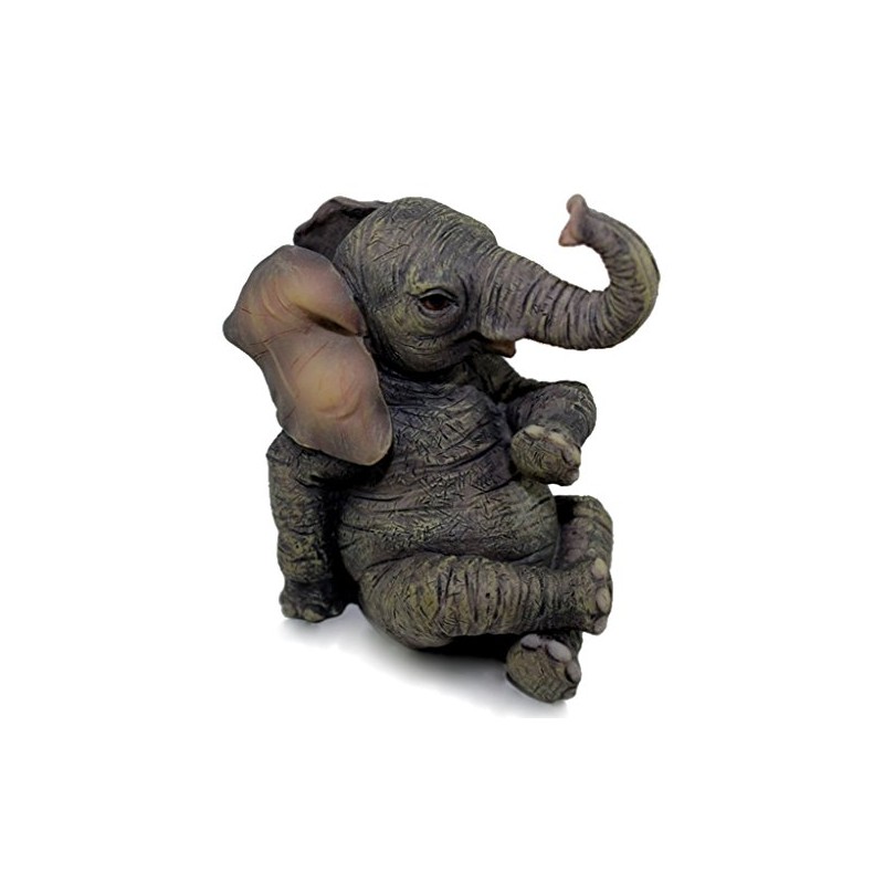 Veronese Design Baby Elephant Sitting with Crossed Legs Mini 3.5"