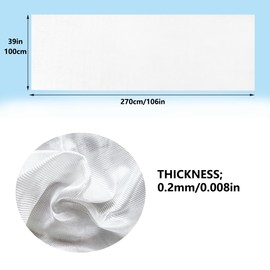 Fiberglass Cloth Twill Weave Mat Woven Sheet 7oz 0.2mm for Boat RC Plane Auto Surfboard Tub Pool Repair