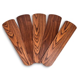 OHLECTRIC 20" Fan Blades - Fan Replacement Blade For 52" Ceiling Fan - Substitution for Broken Blade - Ceiling Fan Blade - Indoor - Oak/Walnut - 5Pcs - OL-40458
