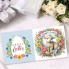 BAYUNOE 6Pcs Christmas Greeting Card Easter DIY Diamond Art Painting
