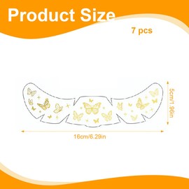 NHQZ 7Stück Glitzer Sommersprossen Tattoo, Goldene Tattoo Folie, Wasserfestes Freckle Design, Glitzernde Gesicht Tattoos, Party Zubehör