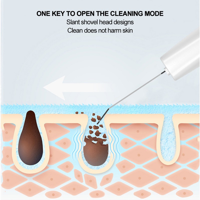 Ultrasonic Skin Scrubber Blackhead Removal Face Pore Cleanser Beauty Instrument