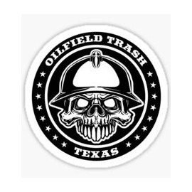 3 pieces Oilfield Hard Hat Sticker, Oilfield Trash Texas, Hardhat Sticker Decal Helmet Label Funny