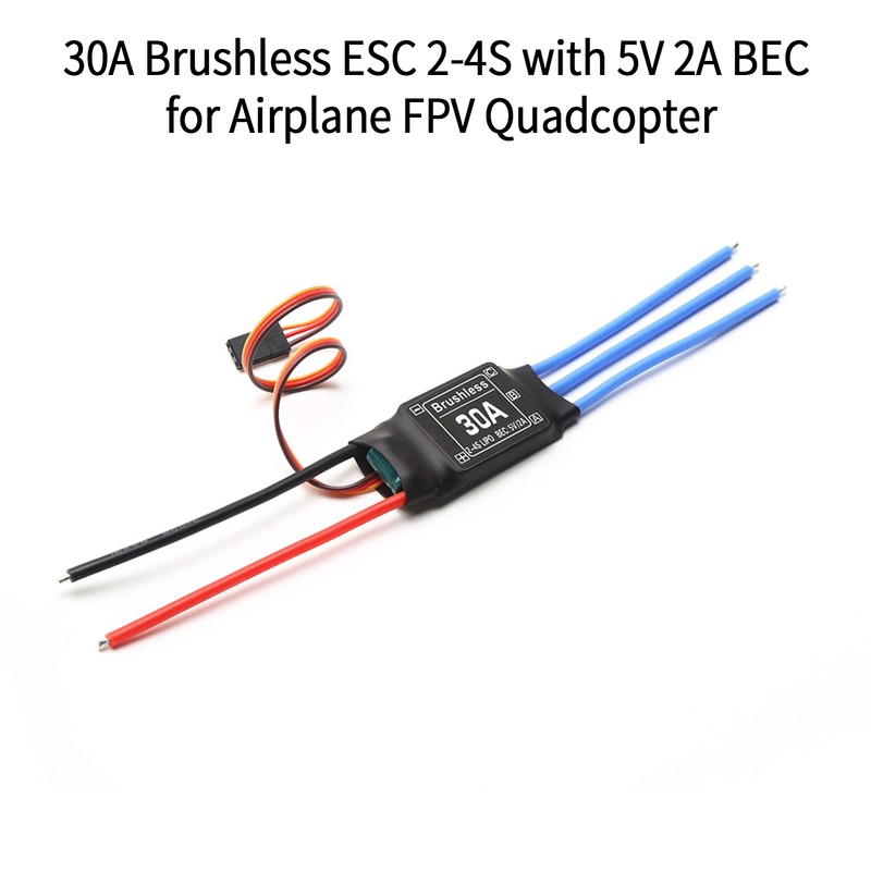 30A Brushless ESC 2-4S Electronic Speed Controller with 5V 2A