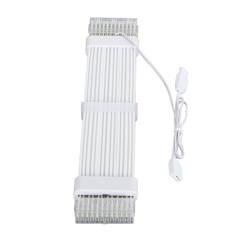 24 Pin RGB Power Extension Cable Kit ARGB 18AWG Silver