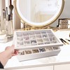 Coward Stackable Jewelry Trays Organizer Set with Clear Lid, Trays