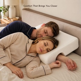 Couple Memory Foam Pillow with Arm Channel Side Sleeper Neck Support Bed Pillow
