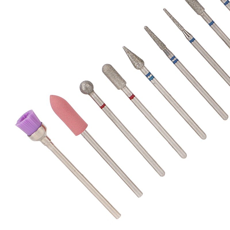 20 Holes 14pcs Nail Grinding Head Holder Manicure Pedicure Bits