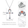 OHAYOO Ankh Necklace 925 Sterling Silver Ankh Cross Religious Eye