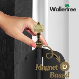 Vintage Lamp Hinge Heads Decorative Topper - Magnetic Hinge Head Home Decoration - Door Hinge Decorative Topper (Cream/Bronze)