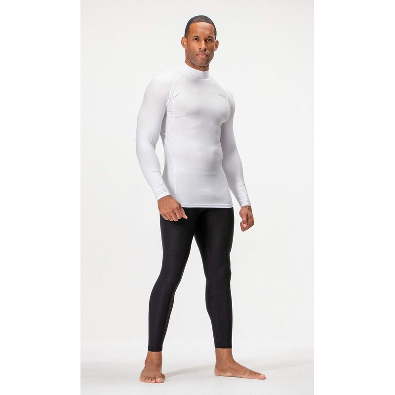 DEVOPS 3 Pack Men's Athletic Turtle Neck Long Sleeve Compression