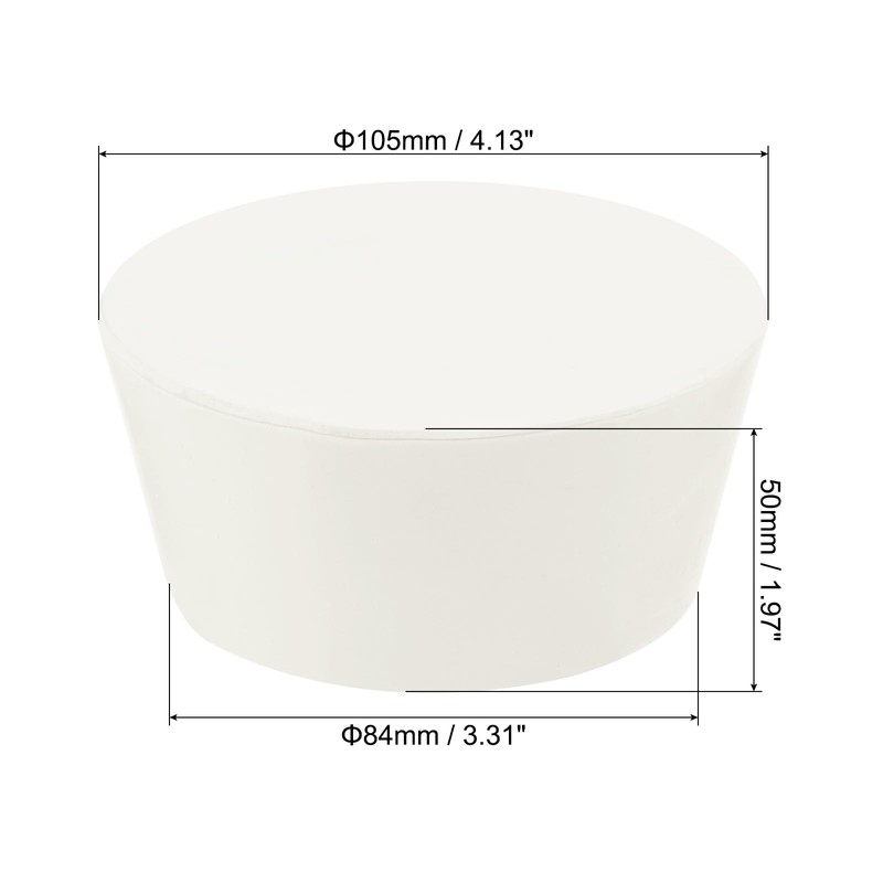 sourcing map Rubber Tapered Plug 84mm to 105mm Solid Test