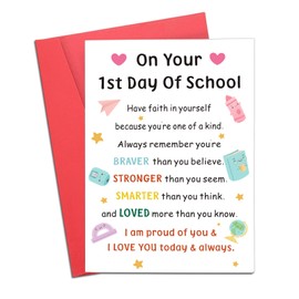 Back to School Supplies Card, School Supplies for Girls, Stuff Gifts, Kindergarten for Girls Welcome Back Card Middle High School Student,1st 2nd 5th 6th Grade for Boys First Day of Gifts