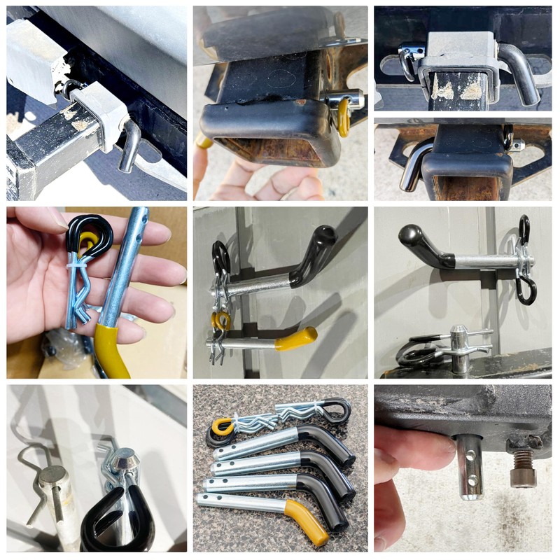 Wellmax 5/8" and 1/2" Diameter Dual Pinhole Trailer Hitch Pin