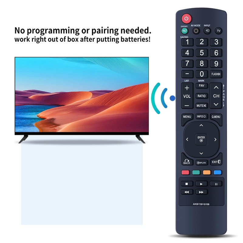 AKB72915206 Replace TV Remote Control for LG TVs