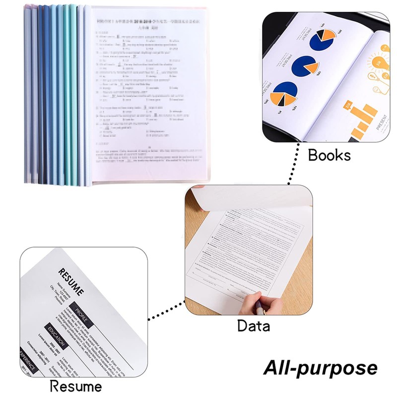 Folder Slider, A4 Sliding Bar Binder, Plastic A4 Sliding Bar
