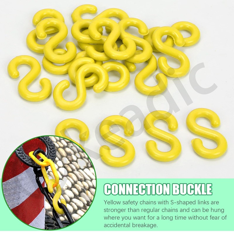 Keadic 5M 21PCS Plastic Fence Chain Plastic Warning Chain Chain