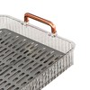 Tea Tray Build in Drainage Plastic Tray with Handles Rectangular