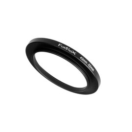 Fotodiox Metal Step Up Ring, Anodized Black Metal 43mm-52mm