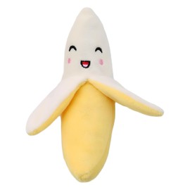 Kryoflare Plush Banana Dog Toy, Squeaky Stuffed Chew Toy for Small Medium Large Dogs, Puppy Boredom Toys