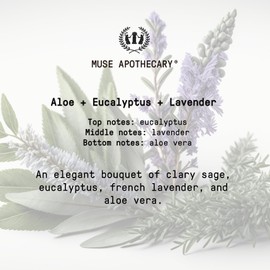 Muse Bath Apothecary Room Ritual - Aromatic and Relaxing Room Mist, 4 oz, Infused with Natural Essential Oils - Aloe + Eucalyptus + Lavender