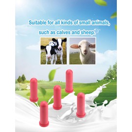 ZLXHDL 5Pcs Calf Milk Drink Nipple, 3.9Inch Rubber Replaceable Nipple Calf Feeding Nipple Animal Feeding Supplies Little Cow Calf Milk Nipple
