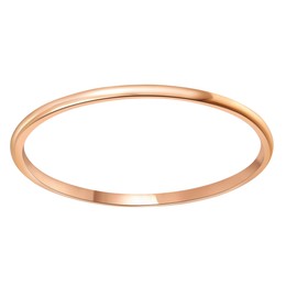 CROWNAL Rare 1mm Thin Rose Gold Tungsten Wedding Band Ring Men Women Matching Plain Dome Polished Comfort Fit Size 3 to 10 (1mm,6.5)