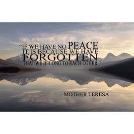 JSC348 If We Have No Peace Mother Teresa Quote Poster | 18-Inches by 12-Inches | Premium 100lb Gloss Poster Paper