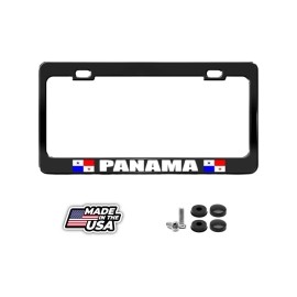 BLVD PANAMA FLAG BLACK License Plate Frame Tag Holder
