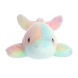 Aurora® Adorable Mini Flopsie™ Dolphin Stuffed Animal - Playful Ease - Timeless Companions - Rainbow 8 Inches
