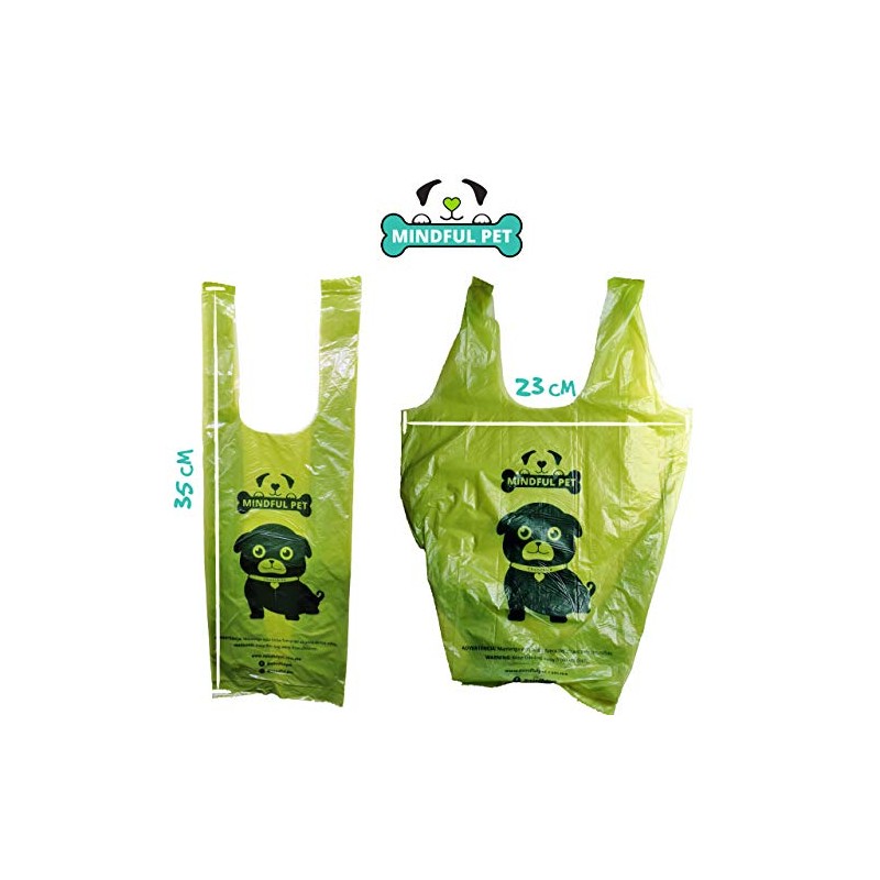 Bolsas Biodegradables con Asa para popó de Perro. Kit con
