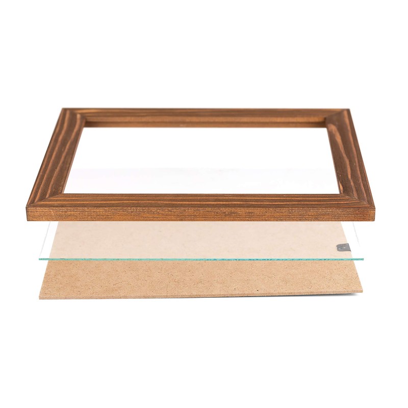 Rustic Wooden Poster Picture Frame 16x24 - Natural Solid Eco