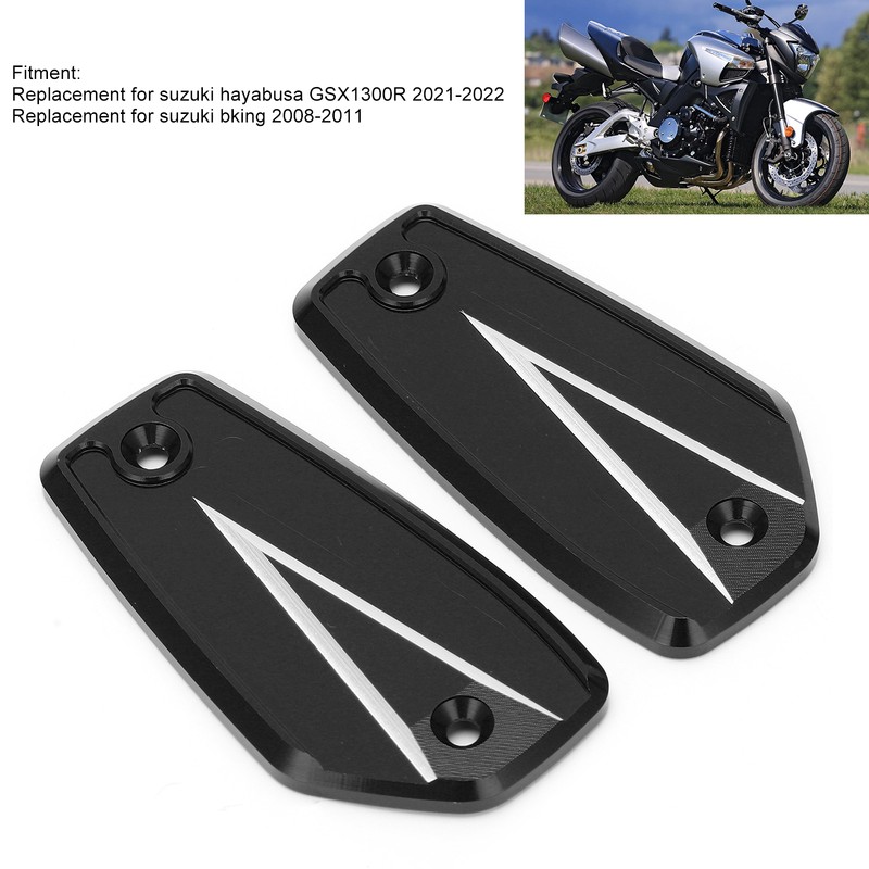 2pcs Front Brake Reservoir Cylinder Cover Cap Replacement for Suzuki
