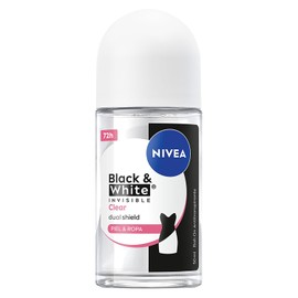 NIVEA Desodorante Antimanchas para Mujer, Invisible Clear (50 ml), Fórmula anti manchas, anti olor, anti sudor, anti irritación y anti residuos 72 horas Protección Antitranspirante Roll On