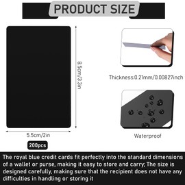 200 Pcs Metal Engraving Blanks Multipurpose Aluminum Sheet Aluminum Business Card Blanks for CNC Engraver Laser Engraving DIY Cards, 86 x 54 x 0.21 mm