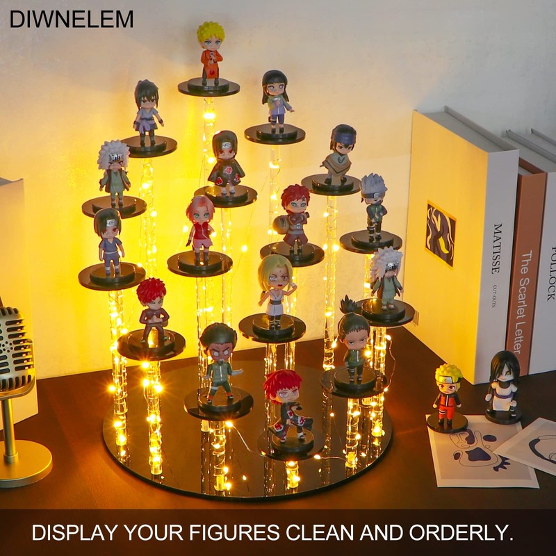DIWNELEM 16 Tier Acrylic Cupcake Stand Display Riser Holder for
