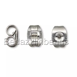 Unbranded 20 Surgical Stainless Steel Silver Butterfly Earring Backs for Post Stud Backs