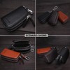 CONTACTS Estuche de cuero para llaves de coche con doble