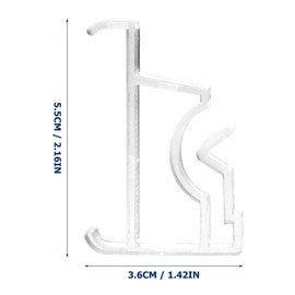 Luxshiny 12 Pcs Valance Clips for Blinds, 2 Inch Clear Plastic Hidden Valance Clips Replacement for Horizontal & Vertical Blinds