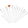 COM-FOUR ® 15 Piece Professional Nail Art And Modelling Brush Set