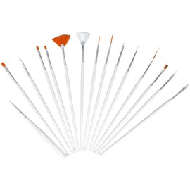 COM-FOUR ® 15 Piece Professional Nail Art And Modelling Brush Set