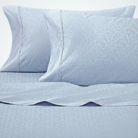 Wamsutta new Wamsutta 625 TC 100% Cotton KING Pillowcases LIGHT BLUE SCROLL PATTERN