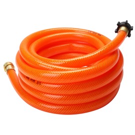 DERPIPE Black Water Flushing Hose - RV Black Water Tank Cleaning Hose, 5/8" x 20 Foot, Orange