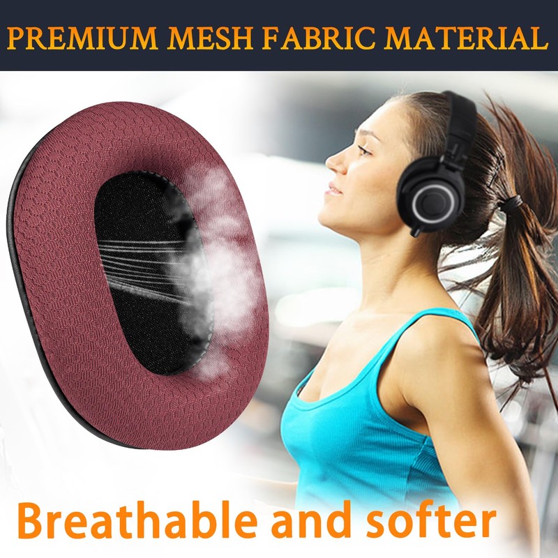 SOULWIT® Professionelle Ersatz Ohrpolster für ATH Audio-Technica DJ-Kopfhörer M50x /
